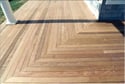 Ipe porch deck left to weather naturally