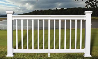 white composite railings