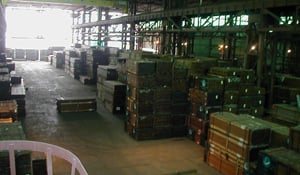 Ipe decking in Mataverde warehouse