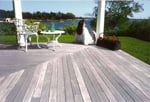 beautiful Ipe deck aging gracefully to a silvery patina