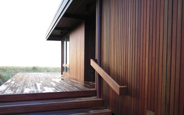 Ipe decking, steps, railing, rain screen siding, soffits and window trim detailing.jpg