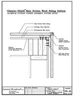 Architectural CAD details for wood rain screen cladding system