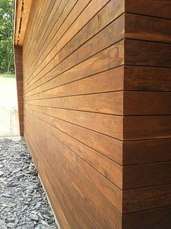 Ipe rainscreen wood siding material
