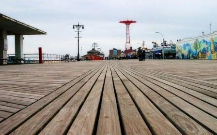 cumaru hardwood decking project on the coney island boardwalk