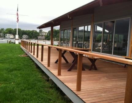 Ipe hardwood decking and railings can handle punishing marine climate