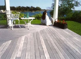 Hardwood Decking Weathers Gray for a Great Low Maintenance Deck
