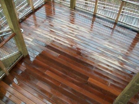 Ipe hardwood decking- use the natural variations in the deck boards artistically