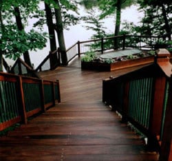 Sustainable hardwood decking design options