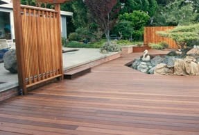 hardwood decking - use natural color and grain variations to their best advantage