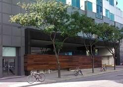 An open joint ipe wood rain screen in Toronto