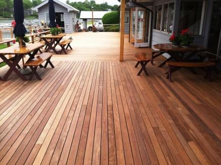 Ipe decking and railings at Norwalk Yacht Club