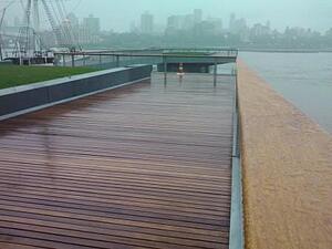Mataverde Cumaru deck and railings at Pier 15 NYC
