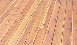 redwood decking with knots and sapwood