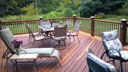 Ipe and Garapa deck is great for dining, relaxing and entertaining