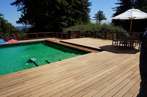 Ipe hardwood poolside deck