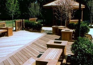 Ipe hardwood decking old and new