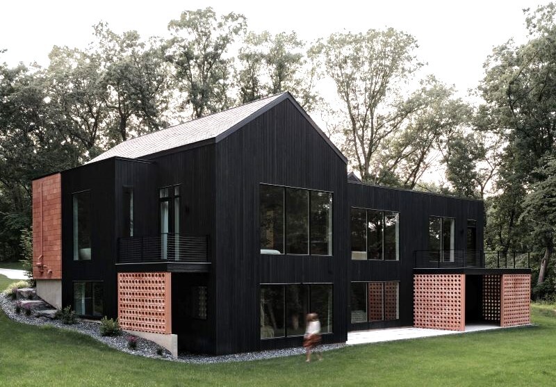 Arbor Wood burned pine with black oil finish - Thermally modified pine cladding in Shou Sugi Ban style finish