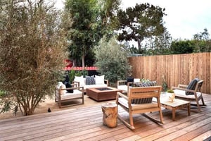 Arbor Wood thermally modified Ash decking and Pine fencing