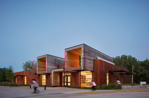Arbor Wood thermally modified Ash siding at Ford Environmental Center in Michigan