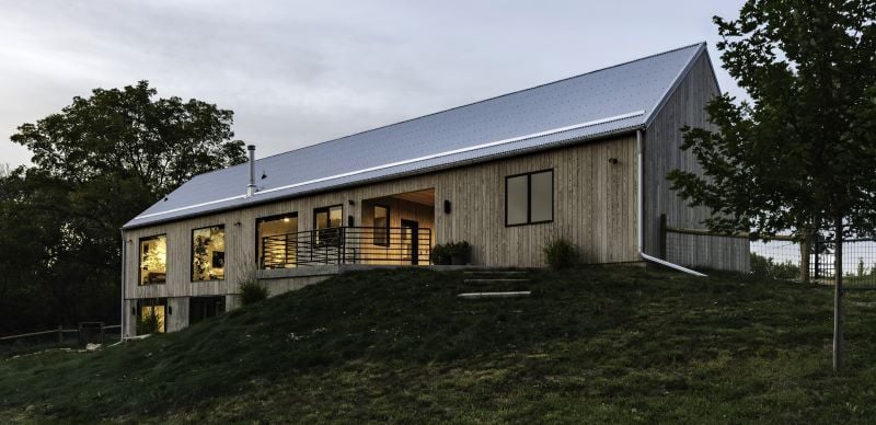 Arbor Wood thermally modified Ash vertical siding weathered finish