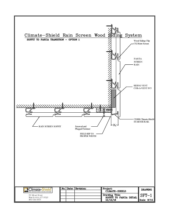 Architectural Details / Specifications - Wood Rainscreen