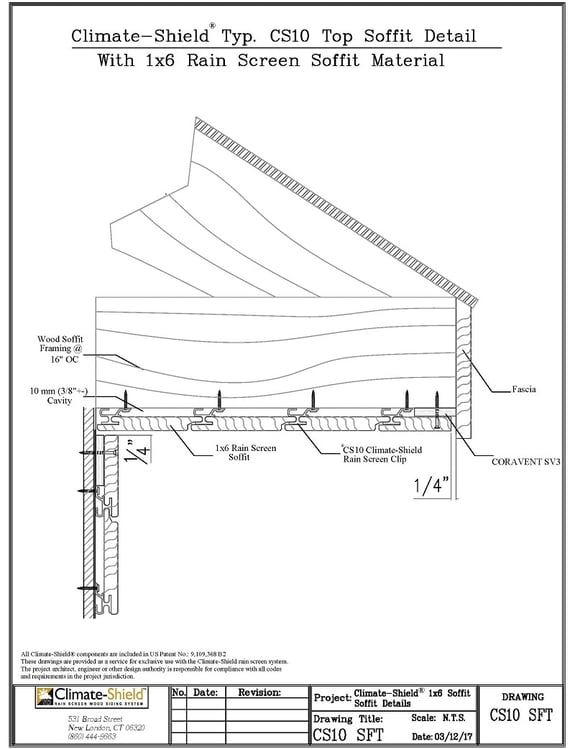 CS10 Rainscreen Soffit Detail