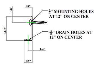 Climate-Shield CS10VSR vertical starter rail is ideal for use with the CS10 rainscreen clip