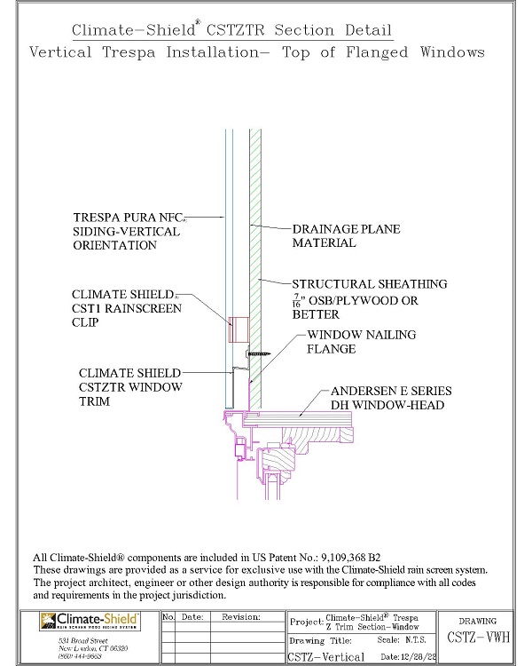 CSTZ Trim Vertical over flanged window