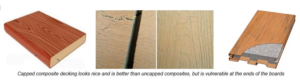 Capped composite decking is an upgrade over standard composite decking but is vulnerable at the ends of the boards and any perforations