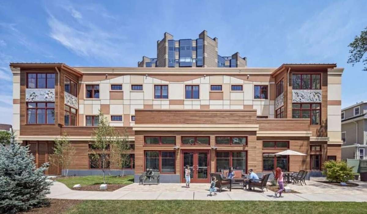 Climate-Shield Wood Rainscreen on Ronald McDonald House exterior New Haven CT