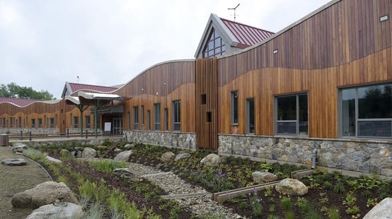 Climate Shield Rainscreen with Garapa and Machiche FSC siding