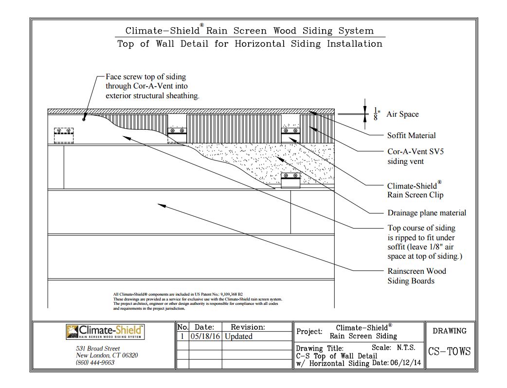 Climate Shield Rain Screen Horizontal Siding INstallation