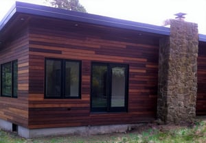 Cumaru siding rainscreen