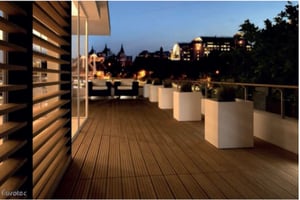 hardwood decking on Eurotec rooftop deck