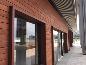 FSC Certified Jatoba hardwood rainscreen siding