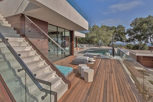 FSC Certified Machiche hardwood decking poolside