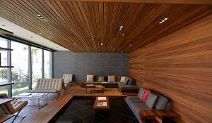 Featured thermowood siding can be used indoors and outdoors