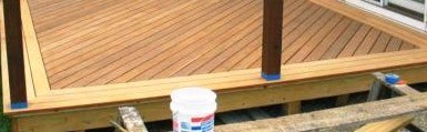 Garapa deck boards were installed for a picture frame on the deck