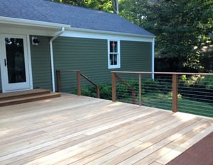 Garapa hardwood backyard deck-1