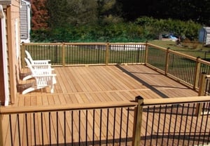 Garapa hardwood deck in Connecticut-1