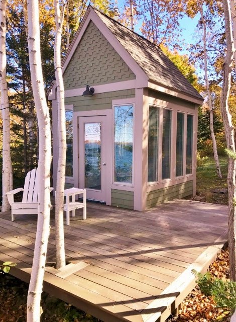 Garapa hardwood decking weathers nicely