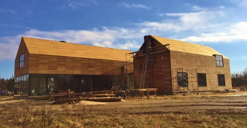 Garapa rain screen installation nearing completion