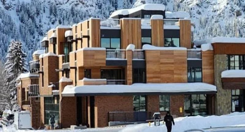 Garapa wood rainscreen Sun Valley Idaho