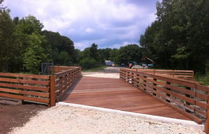 Ipe 3x12 timber decking and 2x6 railings