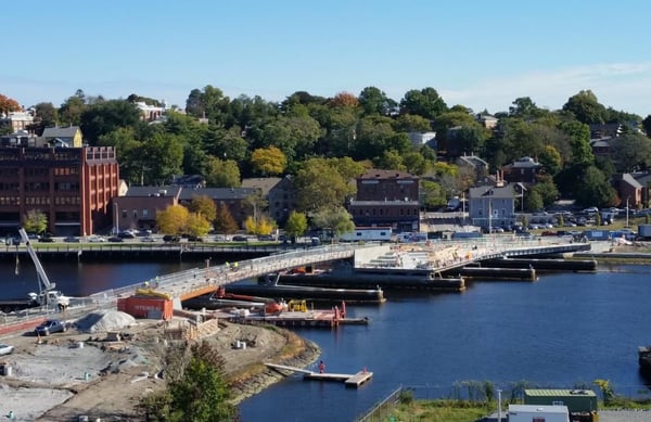 Ipe deck and bridge under construction by Daniel O'Connell's Sons