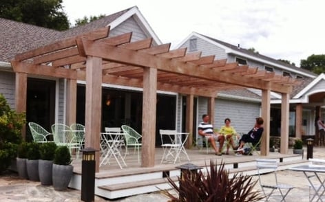 Ipe deck and pergola at Stonington Vineyards - Copy