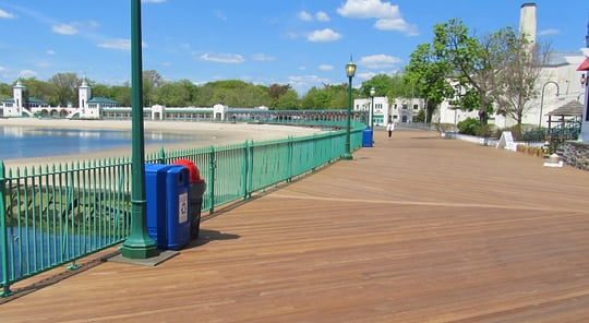 Ipe decking on boardwalk in New York