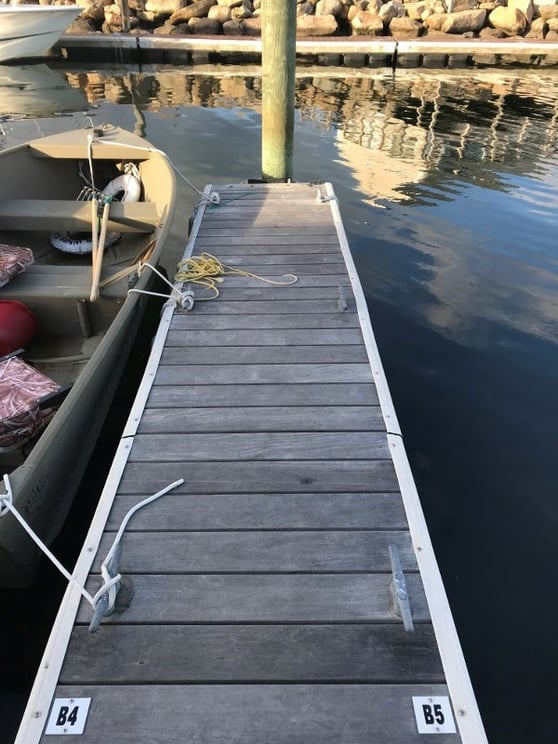 Ipe decking on floats at private marina