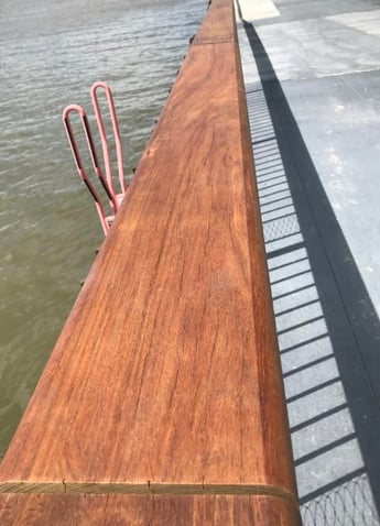 Ipe hardwood railings at Pier 57