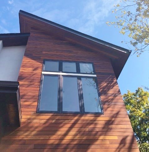 Ipe hardwood rainscreen siding in Virginia